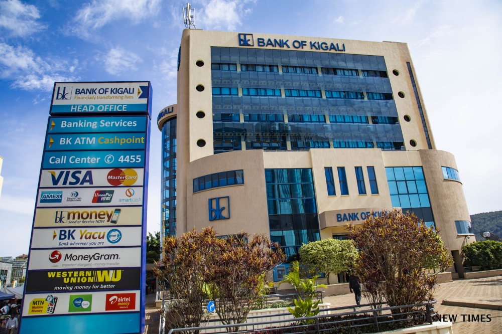 Bank of Kigali headquarters in Nyarugenge. BK Group Plc is projecting after tax profits of approximately Rwf60 billion up from Rwf43 billion last year. File