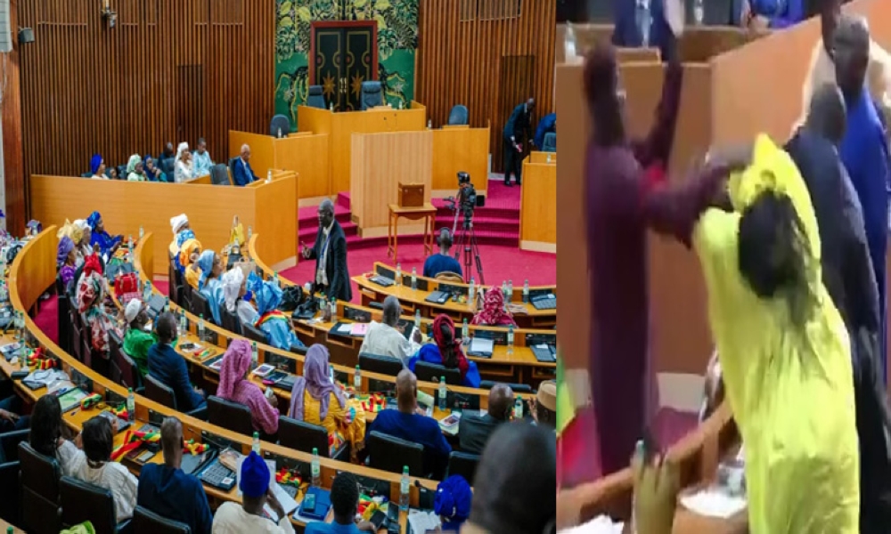 A brawl erupted in Senegal’s parliament on Thursday, after opposition MP Massata Samb slapped Amy Ndiaye Gniby of the ruling coalition BBY, during a budget presentation,