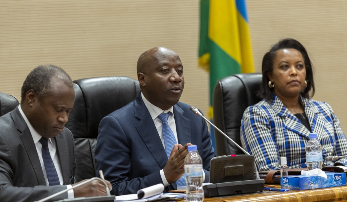 Prime Minister, Edouard Ngirente speaks to Parliament while presenting the Government&#039;s achievements on trade, on Friday, December 2.   Courtesy.