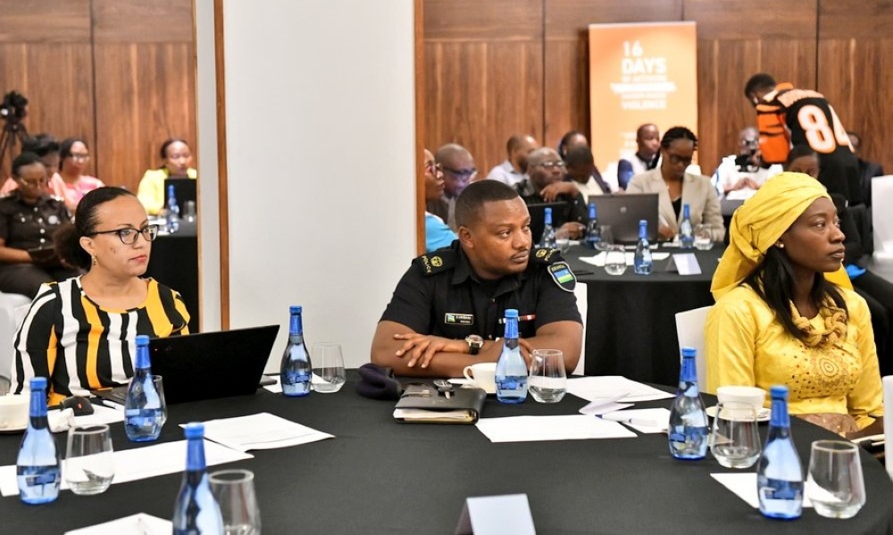 Delegates follow a presentation during a consultative meeting on Gender Based Violence in Kigali on December 2. Courtesy