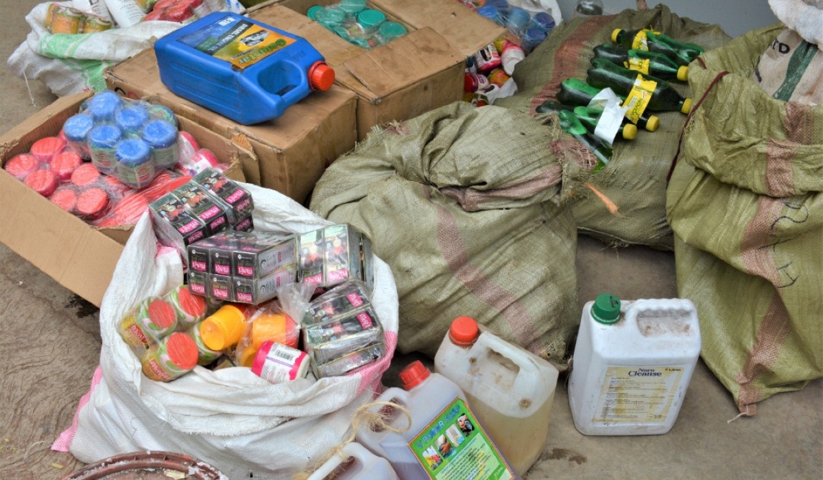 The products were seized from the stores of Jean Christophe Nkundimana, a representative of TEREMAFU OKE LTD, located in Ubukorikori village, Akabahizi cell of Gitega Sector in Nyarugenge district.