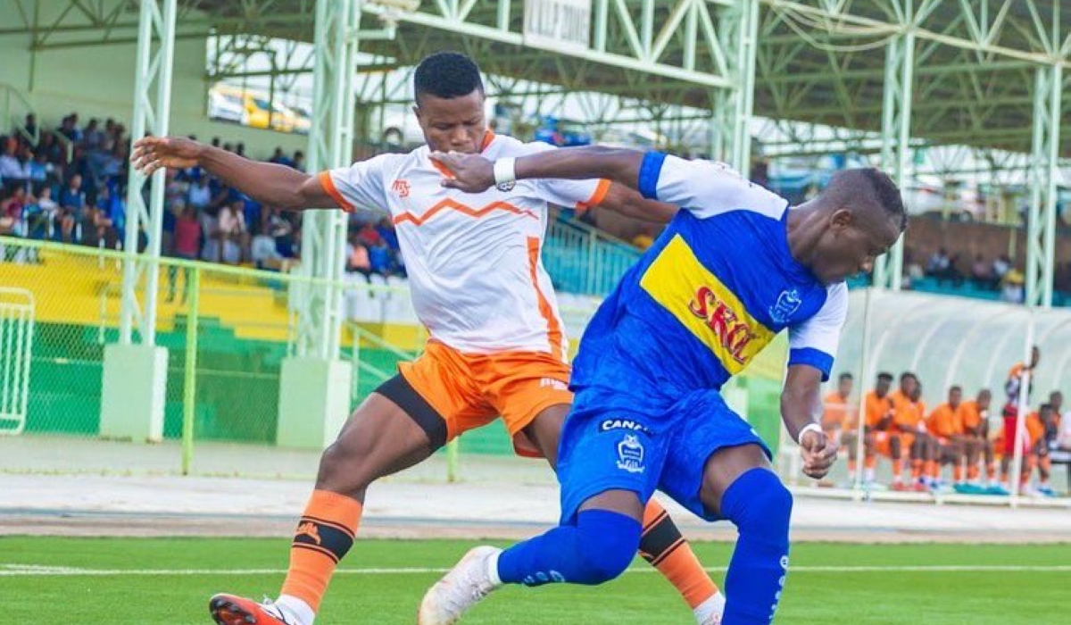 Rayon Sports and Bugesera players battles for the ball during a past game at Kigali Stadium on Sunday, December 4. Photo: Courtesy.