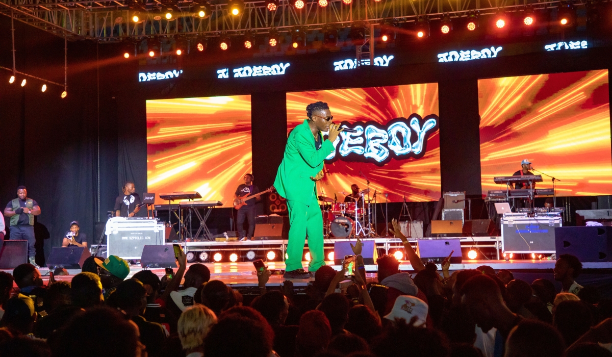 Joeboy performed last weekend at the Kigali Fiesta Live Concert. Photo/ Dan Kwizera