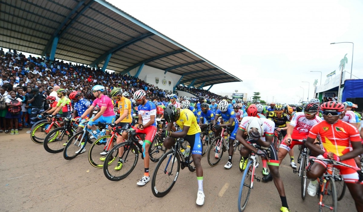 Cyclists during La Tropicale Amissa Bongo. Rwanda is among 15 teams selected to participate in the 2023 edition. File