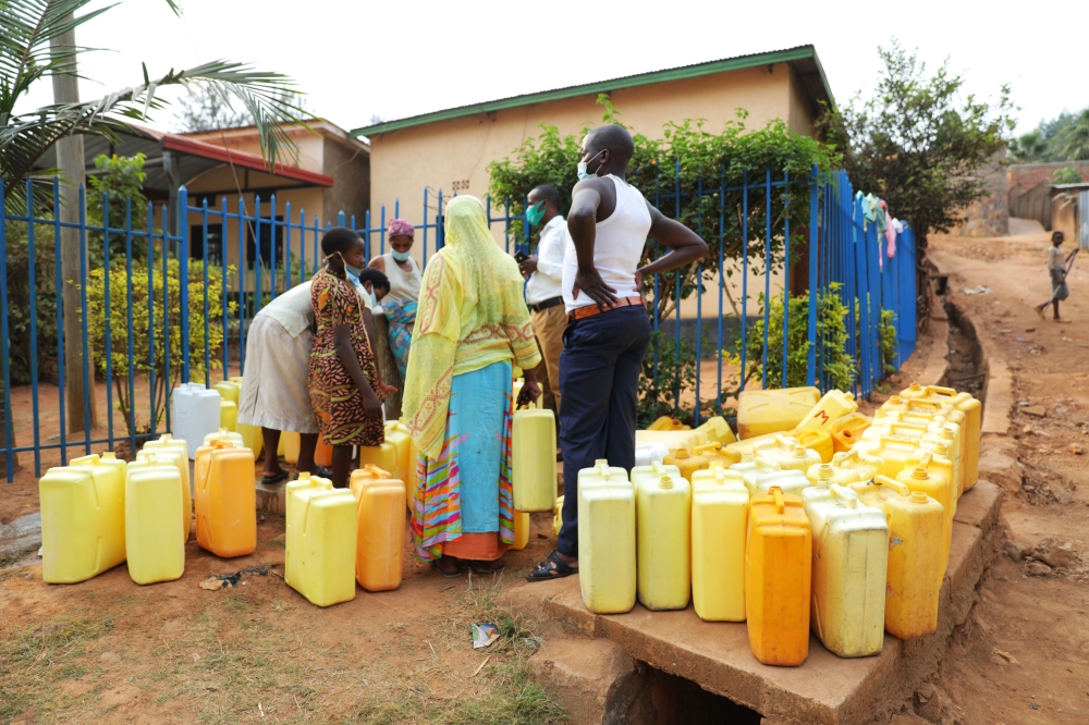 Residents of Masaka sector drawing water. WASAC&#039;s announcement of a 10-day-long clean water supply cut in key parts of Kigali has stirred an outcry from a number of people, calling out the institution for poor planning .