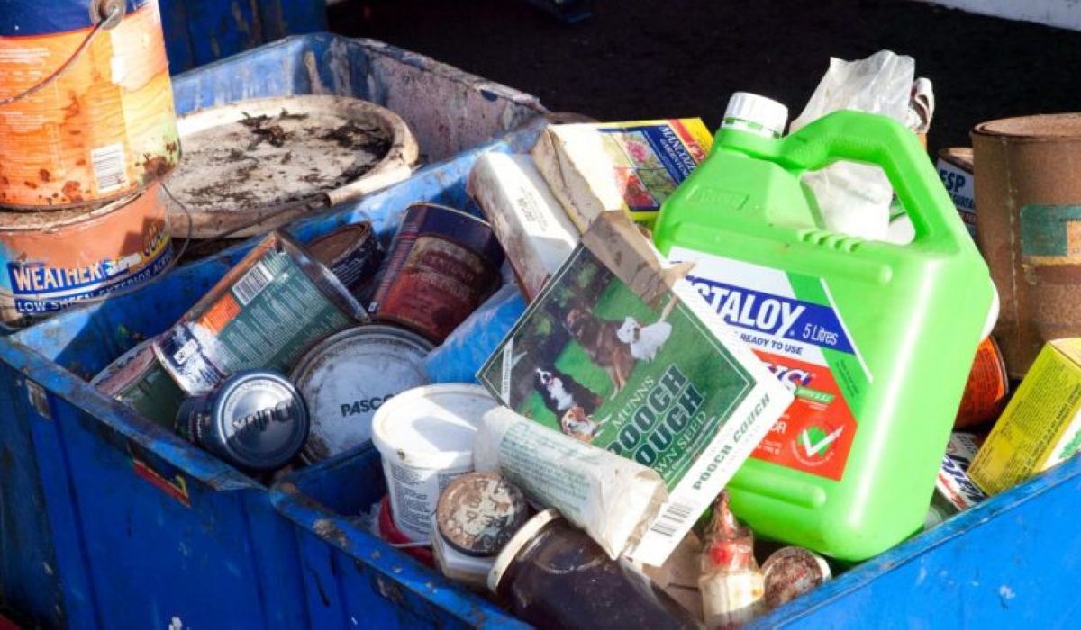 Some items of hazardous chemical waste at a collection centre. Rwanda is set to invest $6.8 million (Rwf7.2 billion) from 2022 to 2027 in managing hazardous chemical waste. Courtesy