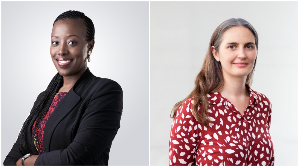 Hortense Mudenge (L), Chief Operations Officer, Rwanda Finance; and Laura Bierer, Advisor at the Tony Blair Institute.