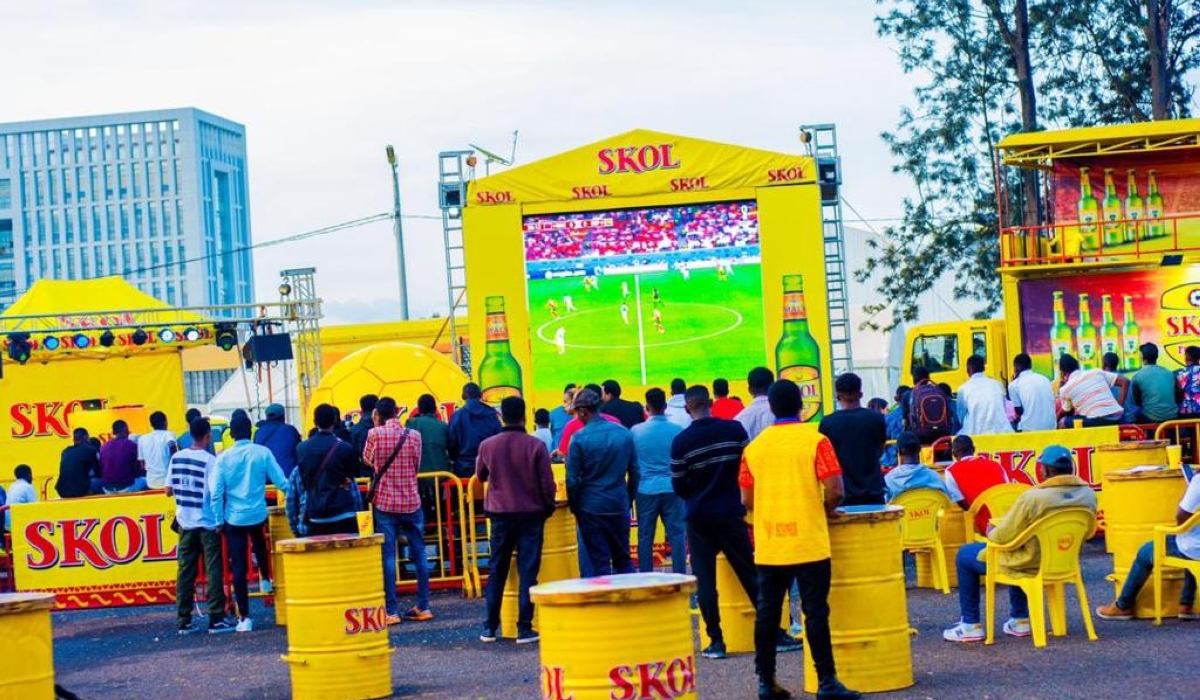 Football fans watch World Cup game through SKOL&#039;s big screens to help them have the best of their football experience at SKOL Football Village that is underway until the final on Sunday, December 18.