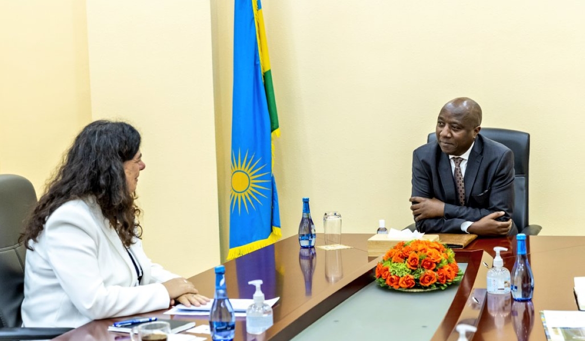 Prime Minister Edouard Ngirente received Belén Calvo Uyarra, the European Union ambassador to Rwanda on Tuesday, December 13. Courtesy