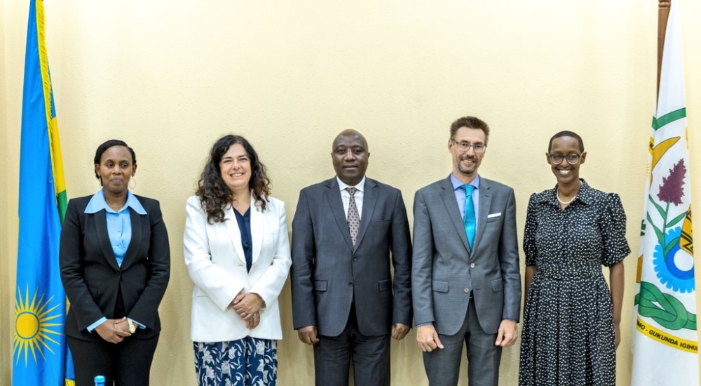 PM Ngirente receives Belén Calvo Uyarra, Ambassador/Head of Delegation of the European Union to Rwanda. Courtesy