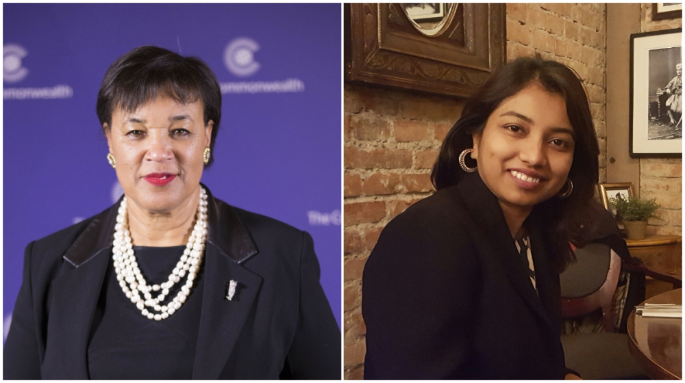 Patricia Scotland (L) and Dr Nazia Mintz Habib FRSA.