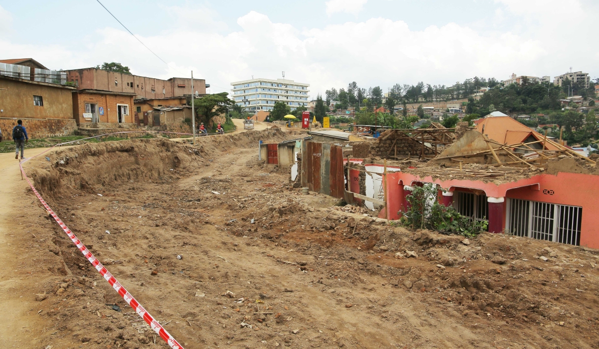 Some of the demolished houses at Kicukiro -Sahara as the City of Kigali starts the first phase of constructing 35 Kilometres. According to City of Kigali officials  at least 1,303 households will be expropriated as the City of Kigali starts the first phase. All photos by Craish Bahizi