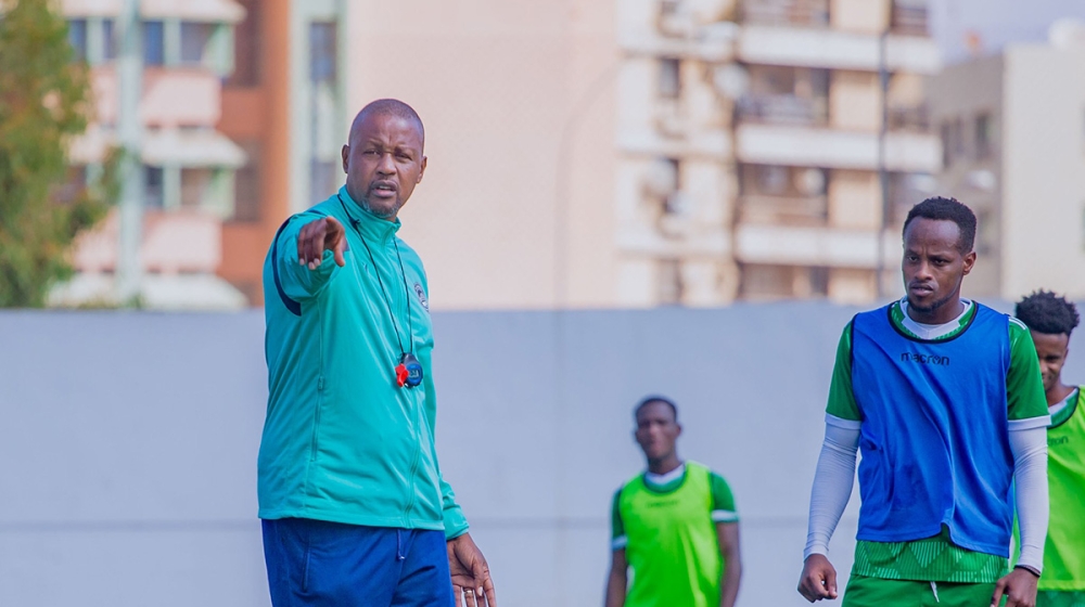 AS Kigali Head coach Andre Casa Mbungo during a training session. COURTESY