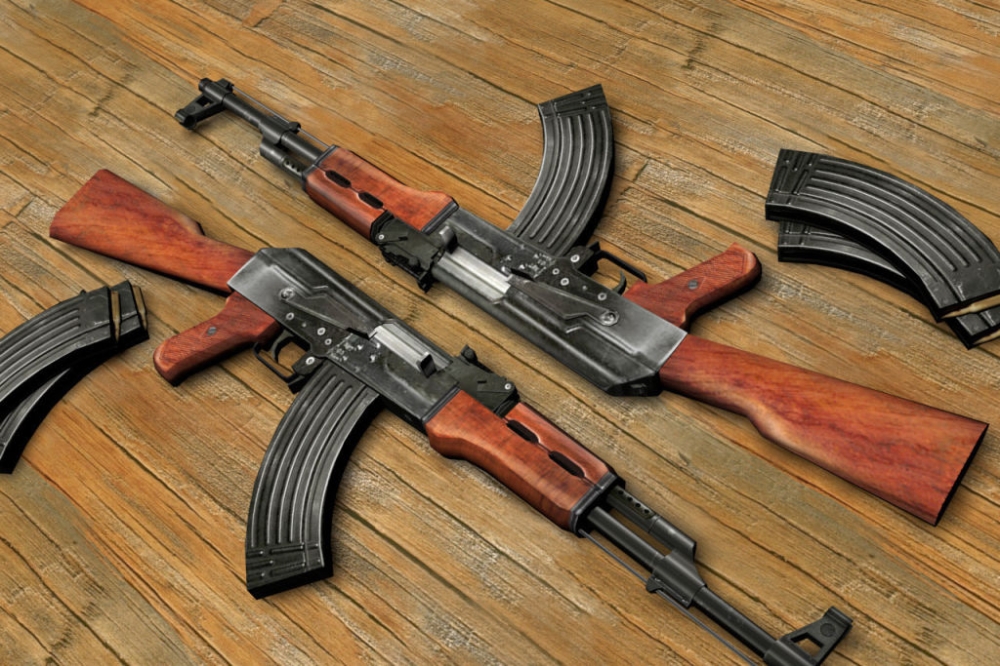 AK47 rifles.