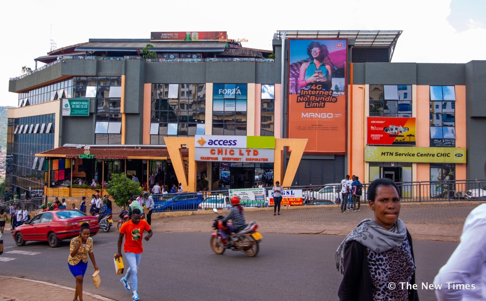 A view of CHIC, one of commercial buildings in Kigali City Business District.Photo by Craish Bahizi