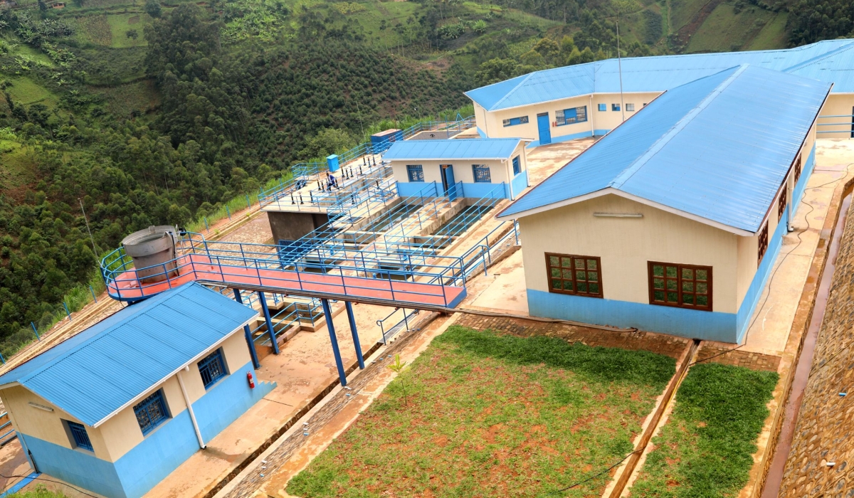 A view of Mwoya Water Treatment Plant. Under the project, 740 vulnerable families from the first and second Ubudehe categories were connected to water free of charge.