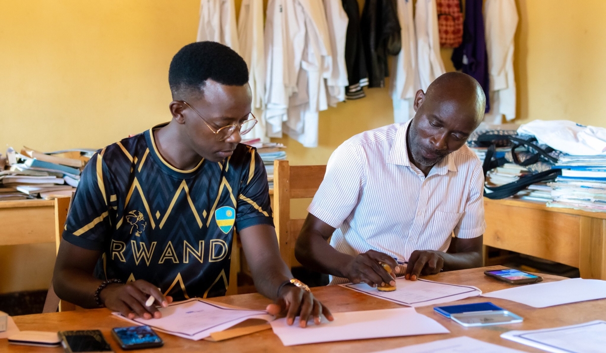 Intwari Christian, CEO of Our Past Initiative and headmaster of GS Ngeruka during the signing ceremony on December 21. Courtesy