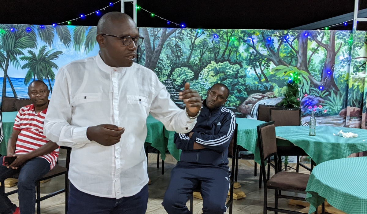 Mayor Ildephonse Kambogo has urged Rwandans to feel free to travel in Rubavu town and feel safe as security is maintained Photo by Germain Nsanzimana