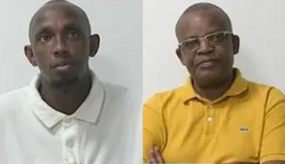 Moses Mushabe and Dr Juvenal Nshimiyimana, the two Rwandans illegally detained in DR Congo (Courtesy photo) 