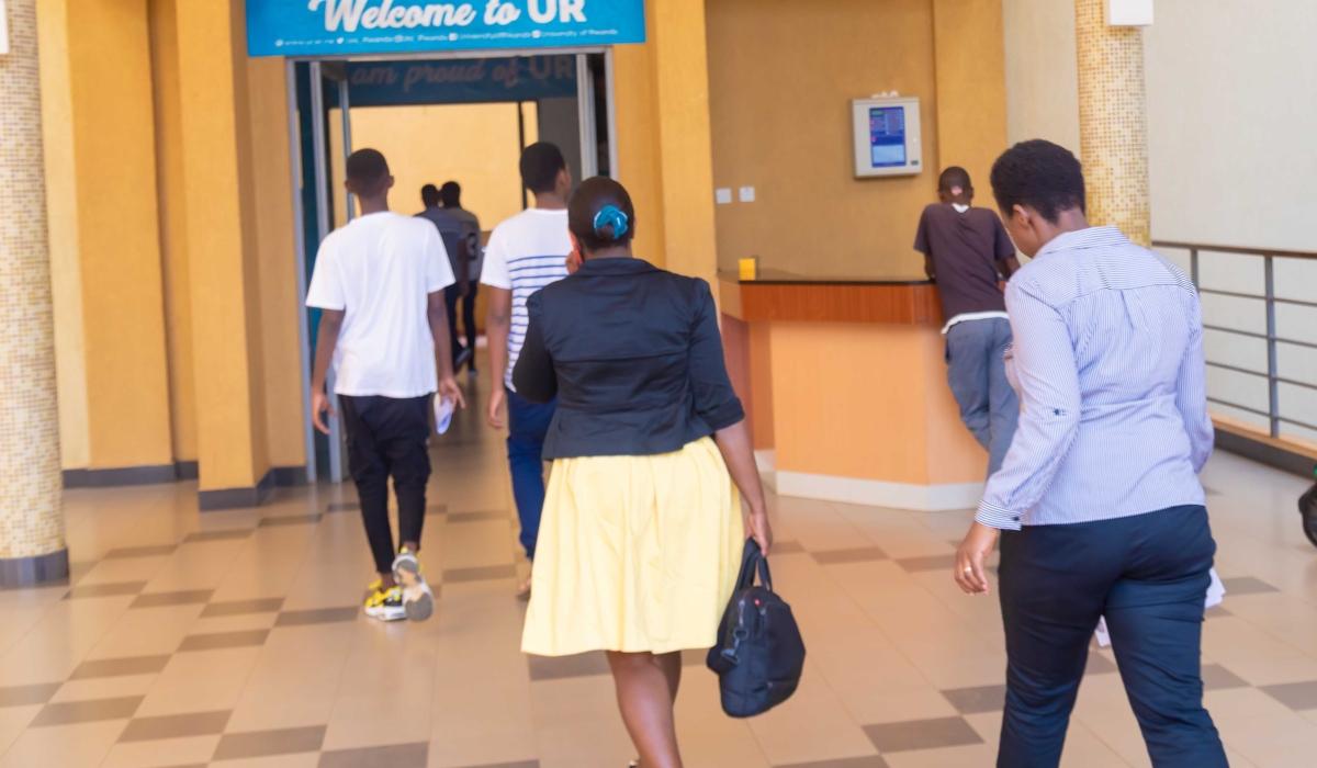 The University of Rwanda employees and students arrive at Gikondo Campus in Kigali. Craish Bahizi 