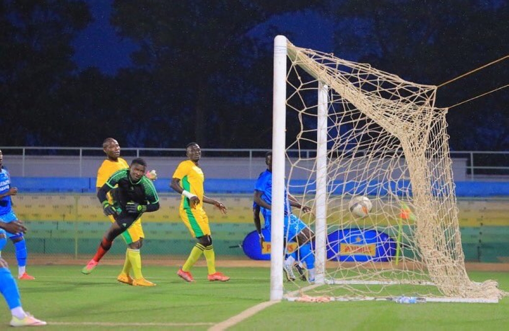 Etoile de l&#039;Est goalkeeper in action during a 0-6 match against Police FC on February 13. Courtesy