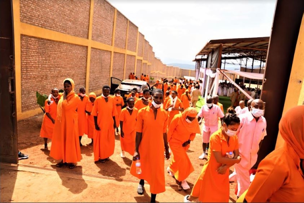 Inmates at Nyarugenge Prison in Kigali. The government has launched new efforts aimed at decongesting prisons in the country. Photo by Craish Bahizi