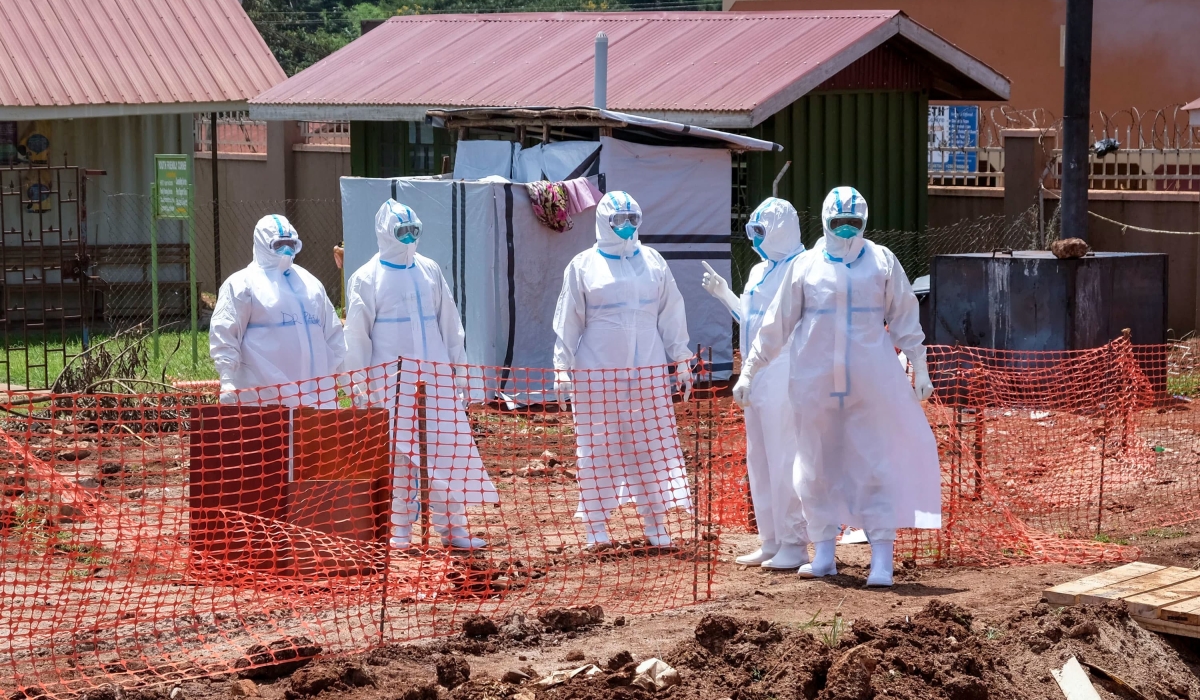 Health workers who helped Ebola patients in Uganda. Dr Tedros Adhanom Ghebreyesus, the WHO Director-General has congratulated Uganda for its robust and comprehensive response to Ebola. File