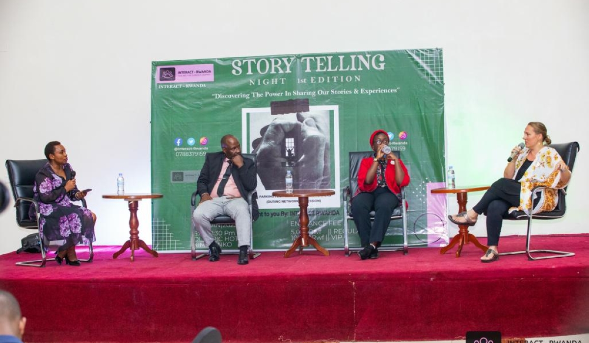 (L-R) moderator, Erick, Christelle and Briana during the story telling night event.