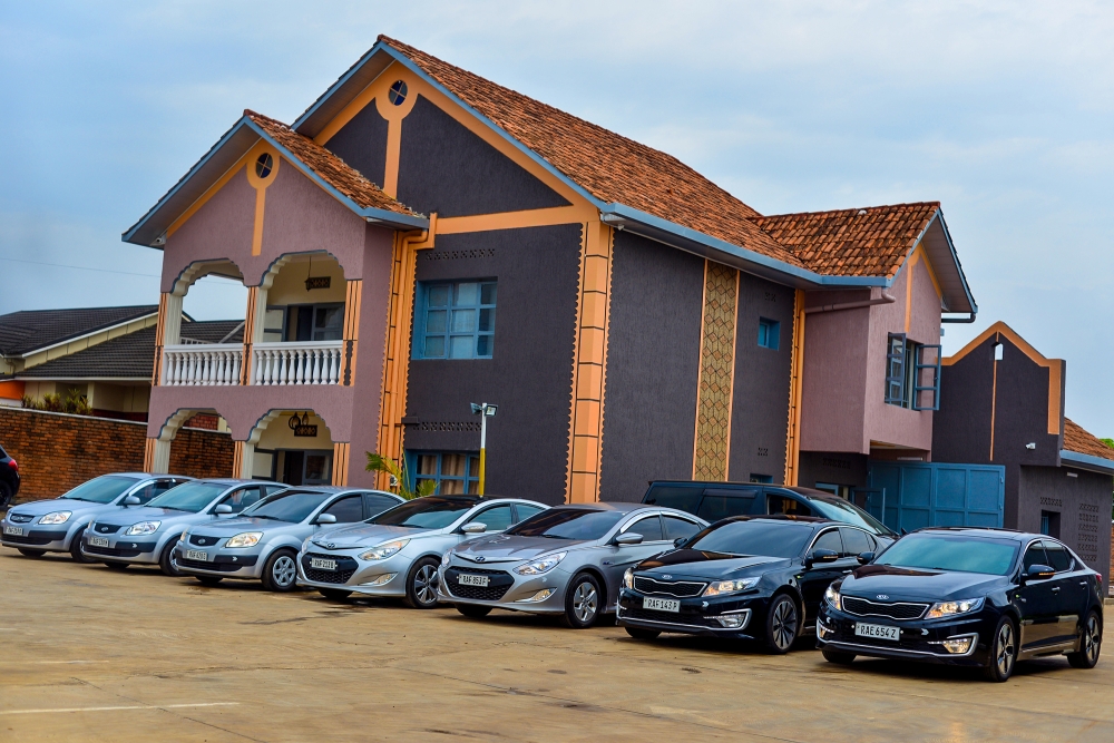 Some of cars that Tomtransfers Company rent and sell in Kigali. The company has closed office amid ongoing investigations over alleged crimes. Courtesy
