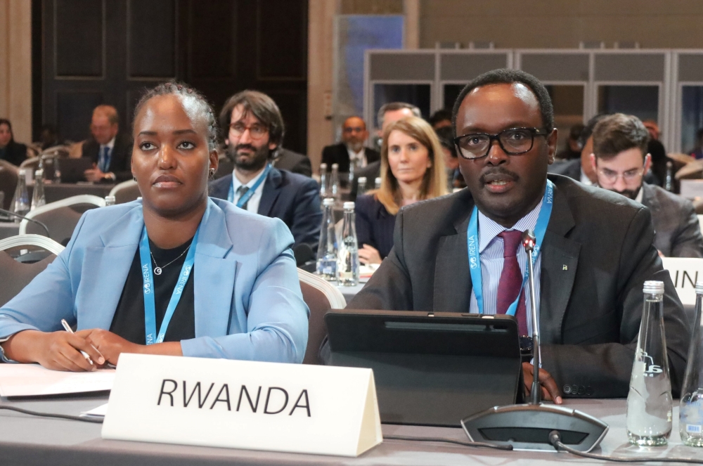 Amb Emmanuel Hategeka, Rwandan Ambassador to the United Arab Emirates during the 13th Assembly meetings held in Abu Dhabi from January 14 to 15. Courtesy