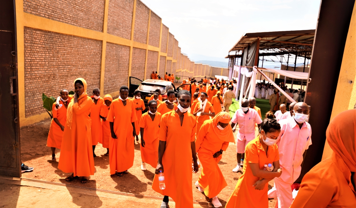 Inmates at Nyarugenge Prison in Kigali. Rwanda is planning to roll-out halfway social reintegration centres for incarcerated persons that are about to complete their sentences. Photo by Craish Bahizi