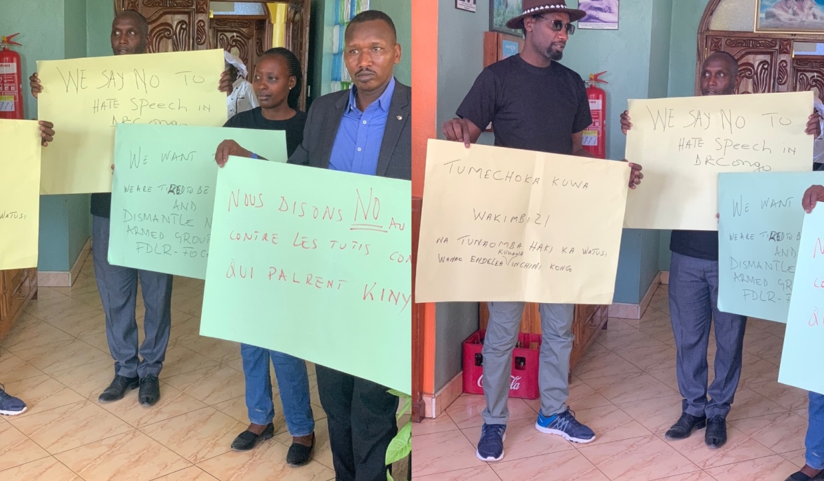 Congolese refugees in Kenya during a demonstration on Tuesday, January 17. They have petitioned the United Nations Security Council and multiple countries over human rights violations targeted at Tutsi communities in eastern DR Congo. Courtesy