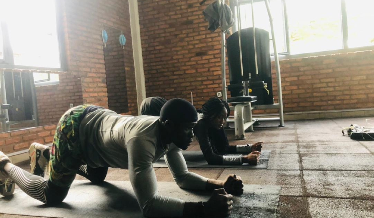 Bangura showing participants what to do. Courtesy photos