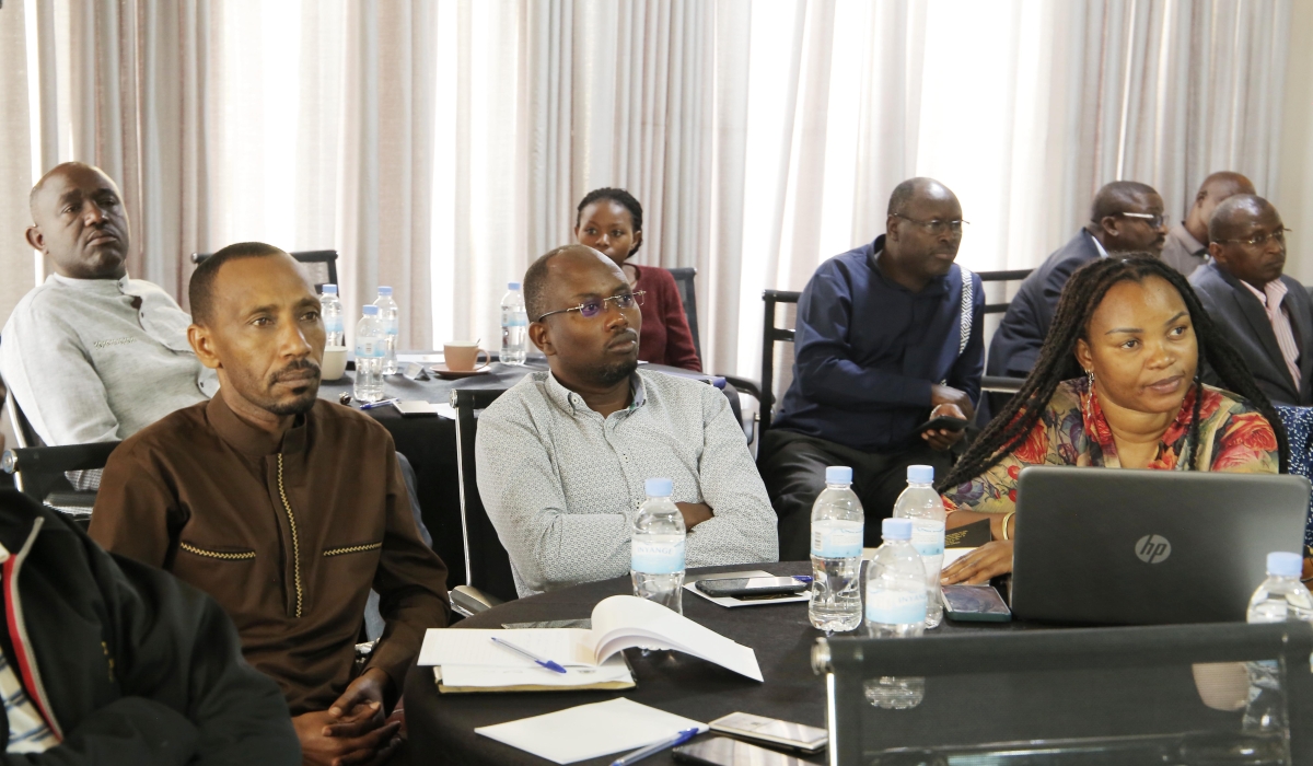 Members of Private Sector follow a presentation during a workshop aimed at furthering the engagement and bringing on board the primary implementers of the continental agreement. Craish Bahizi (
