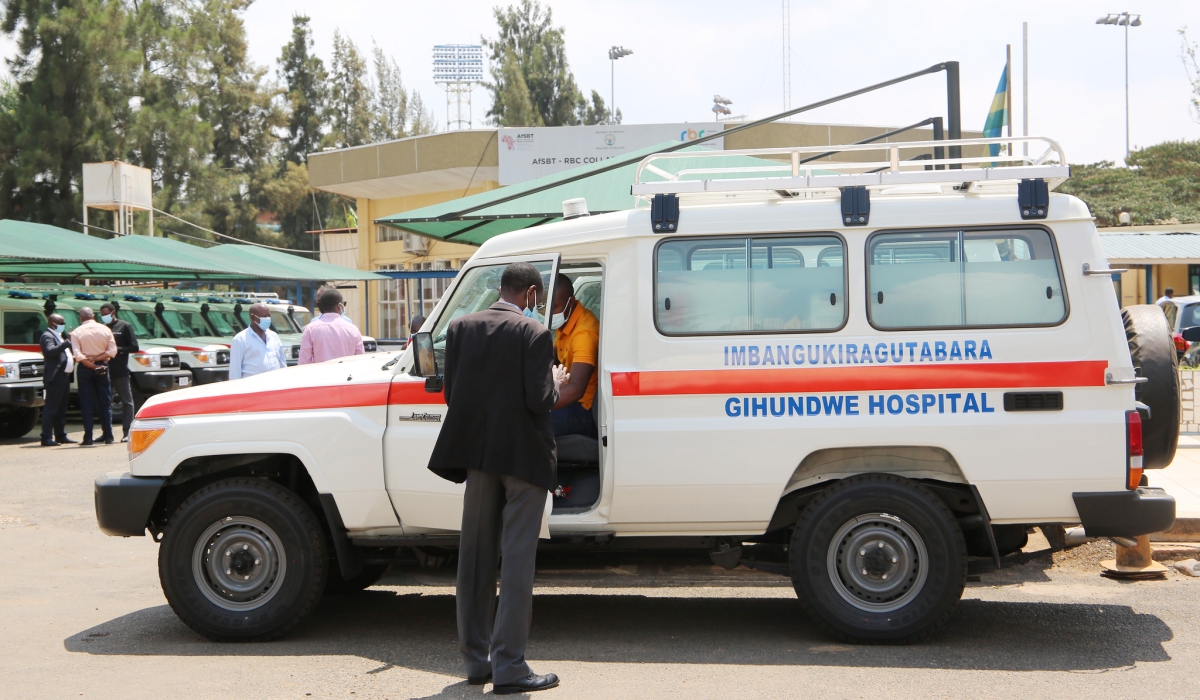 Some of 40 new ambulances donated by Belgium to Rwanda on September 24, 2020. Parliament has requested the government to show the road map to address the shortage of ambulances in six months. Craish Bahizi