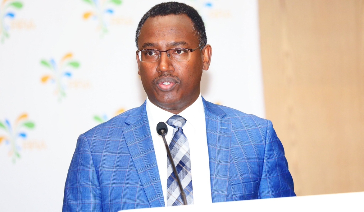 The Deputy Commissioner of RRA addresses taxpayers during a  consultative meeting on Friday, January 20. He, said the revenue body is seeking for harmonized compliance from taxpayers. All photos by Craish Bahizi