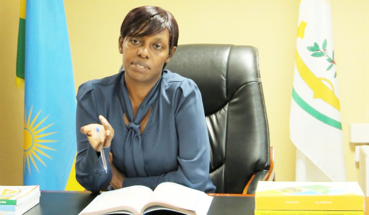 Joan MURUNGI, Head of the Department of Curriculum, Teaching and Learning Materials development at Rwanda Basic Education Board (REB) during an interview in Kigali.