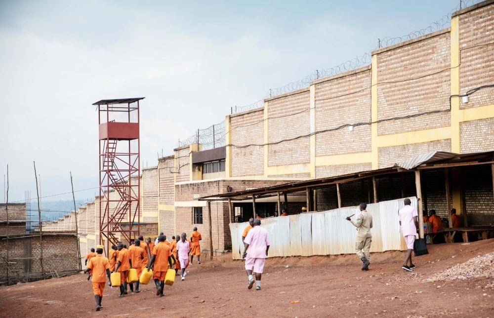 Inmates at Nyarugenge Prison in Kigali. File