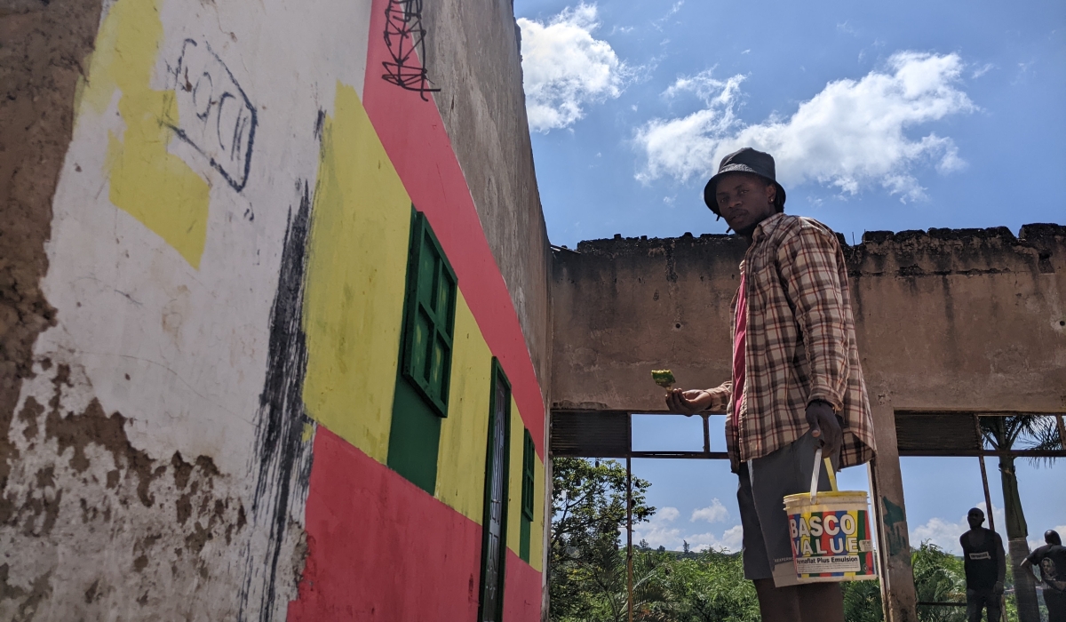 Revamping an old building to create a music video set. Courtesy photos