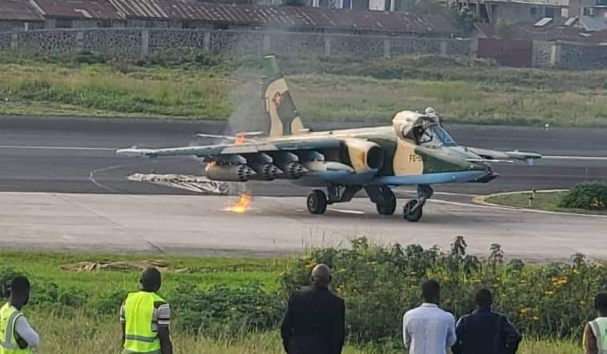 A Sukhoi-25 fighter jet from DR Congo has violated Rwanda’s airspace  for  the third time. Courtesy
