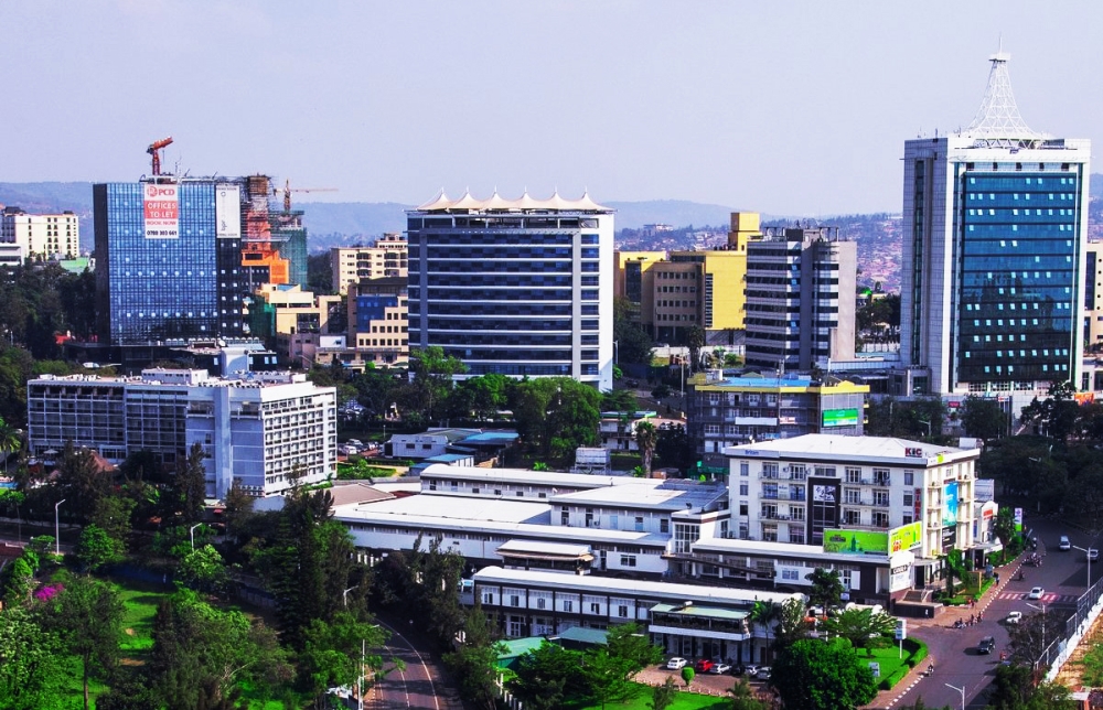 Aerial view of Kigali city&#039;s Business District in Nyarugenge. Rwanda Investigation Bureau has revealed that white collar crimes or fraud crimes are on the rise and named 10 companies behind the rise were listed.