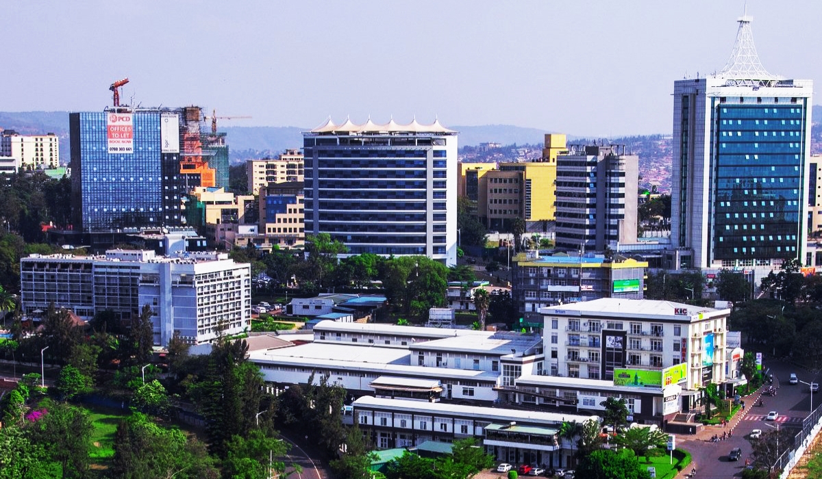 Aerial view of Kigali city&#039;s Business District in Nyarugenge. Rwanda Investigation Bureau has revealed that white collar crimes or fraud crimes are on the rise and named 10 companies behind the rise were listed.