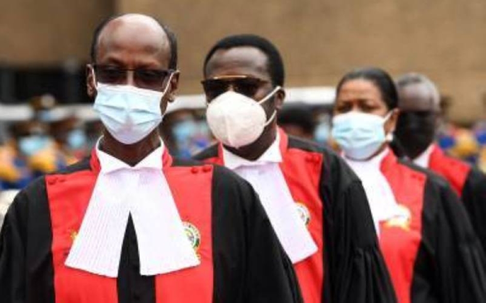 Supreme Court judges Mohamed Ibrahim, Smokin Wanjala, Njoki Ndung’u and Isaac Lenaola. Photo: The Standard