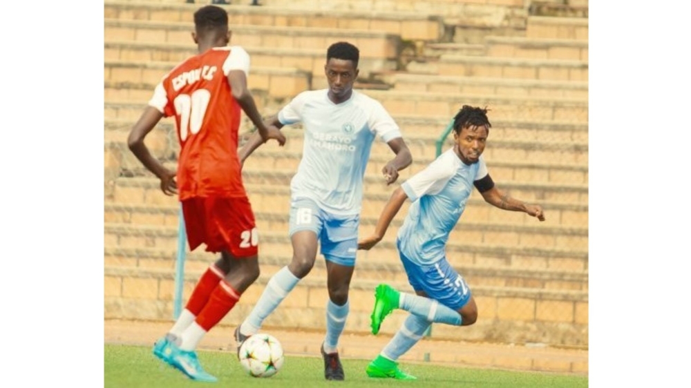 Evode Ntwali in action during the match. Photo: Igihe