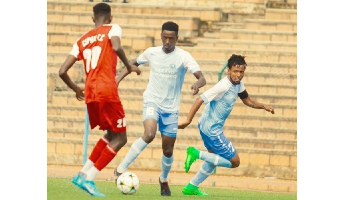 Evode Ntwali in action during the match. Photo: Igihe