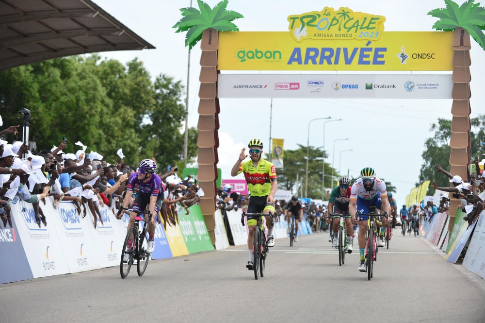 The Estonian Karl Patrick Lauk (Bingoal-BH) wins the 6th stage of the Tropicale Amissa Bongo. Courtesy