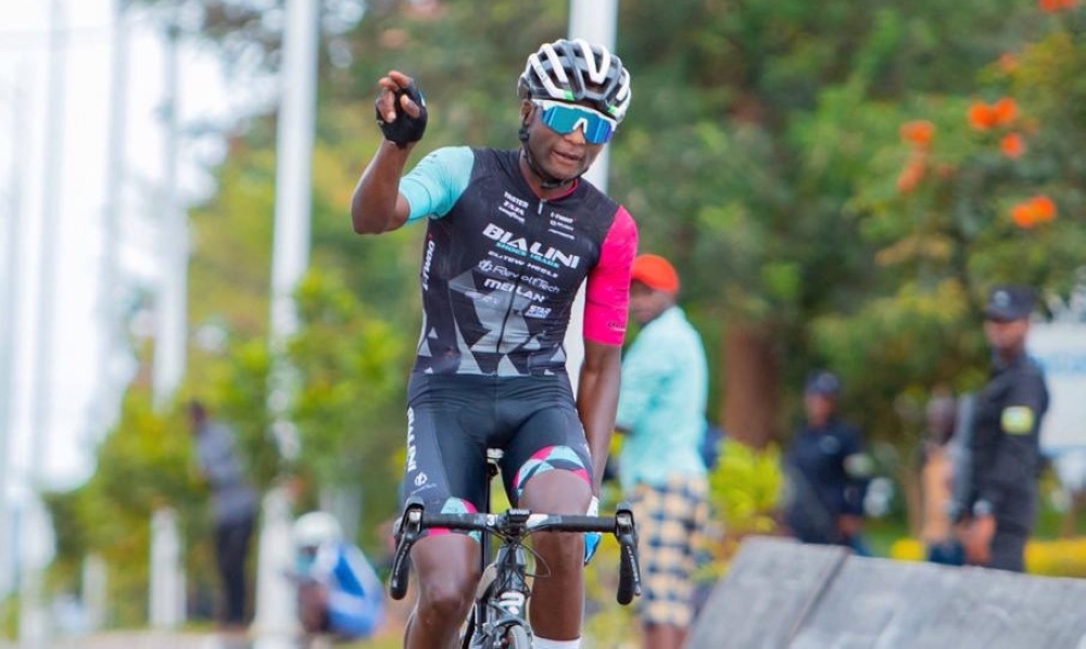 Etienne Tuyizere on Sunday won his maiden senior race following a stunning performance at the 2023 Heroes Cycling Cup in Kigali.