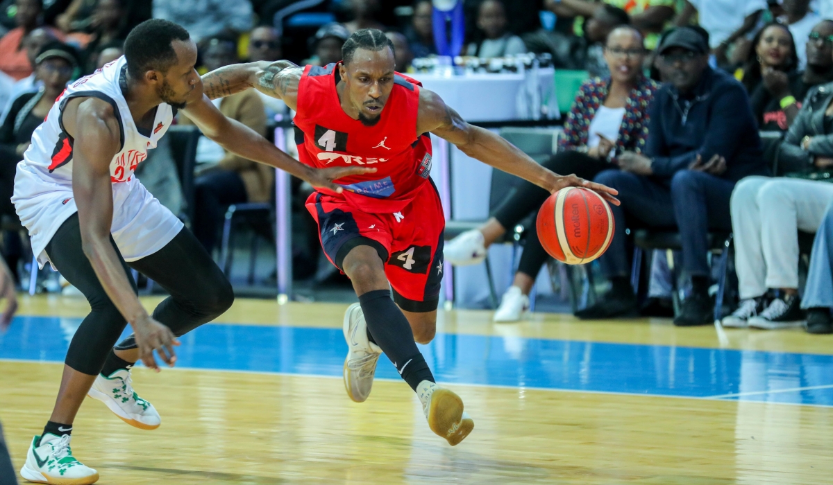 REG&#039;s shooting guard Adonis with the ball tries to go past Havugintwari during the game. US-based Adonis Filer has rejoined Rwanda Energy Group (REG) ahead of the 2023 Basketball Africa League. File