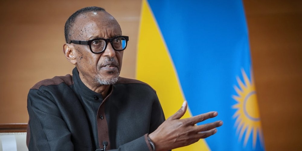 President Kagame during interview with Jeune Afrique. Courtesy