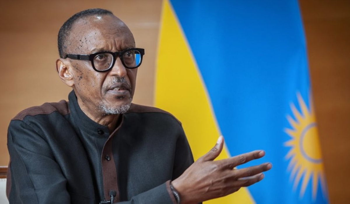 President Kagame during interview with Jeune Afrique. Courtesy